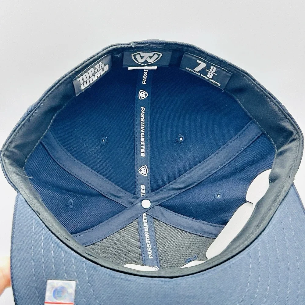 Penn State Nittany Lions Top of the World Logo Fitted Hat Cap 7 3/8 NCAA Blue